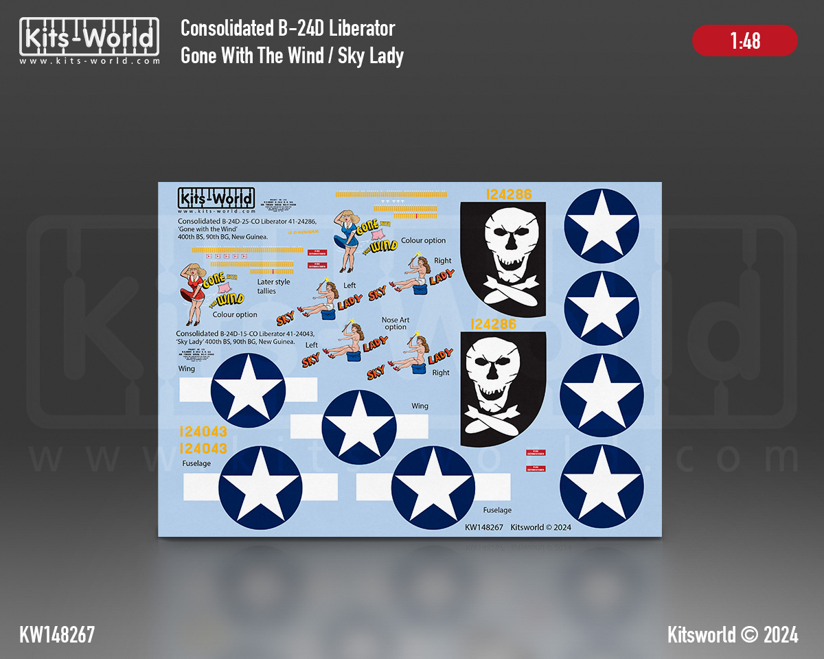 Kitsworld Kitsworld 1/48 scale B-24D Liberator KW148267 - Consolidated B-24D Liberator 